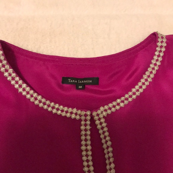 TARA JARMON Fuchsia Silk Dress - Picture 5 of 9